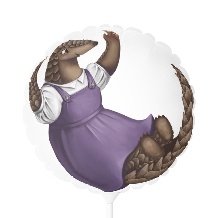 Penny Pangolin Balloon (Round and Heart-shaped), 11"