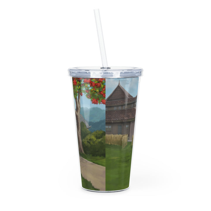 Penny Pangolin Plastic Tumbler with Straw