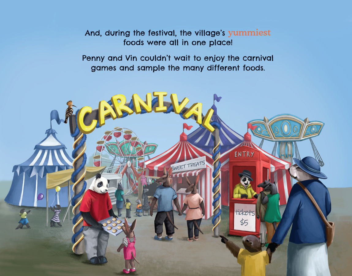 a local carnival in Penny Pangolin's village