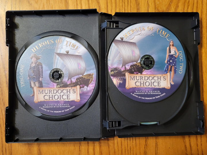 Murdoch's Choice Audiobook CD Discs 1 and 2, featuring Zale and Starlina art