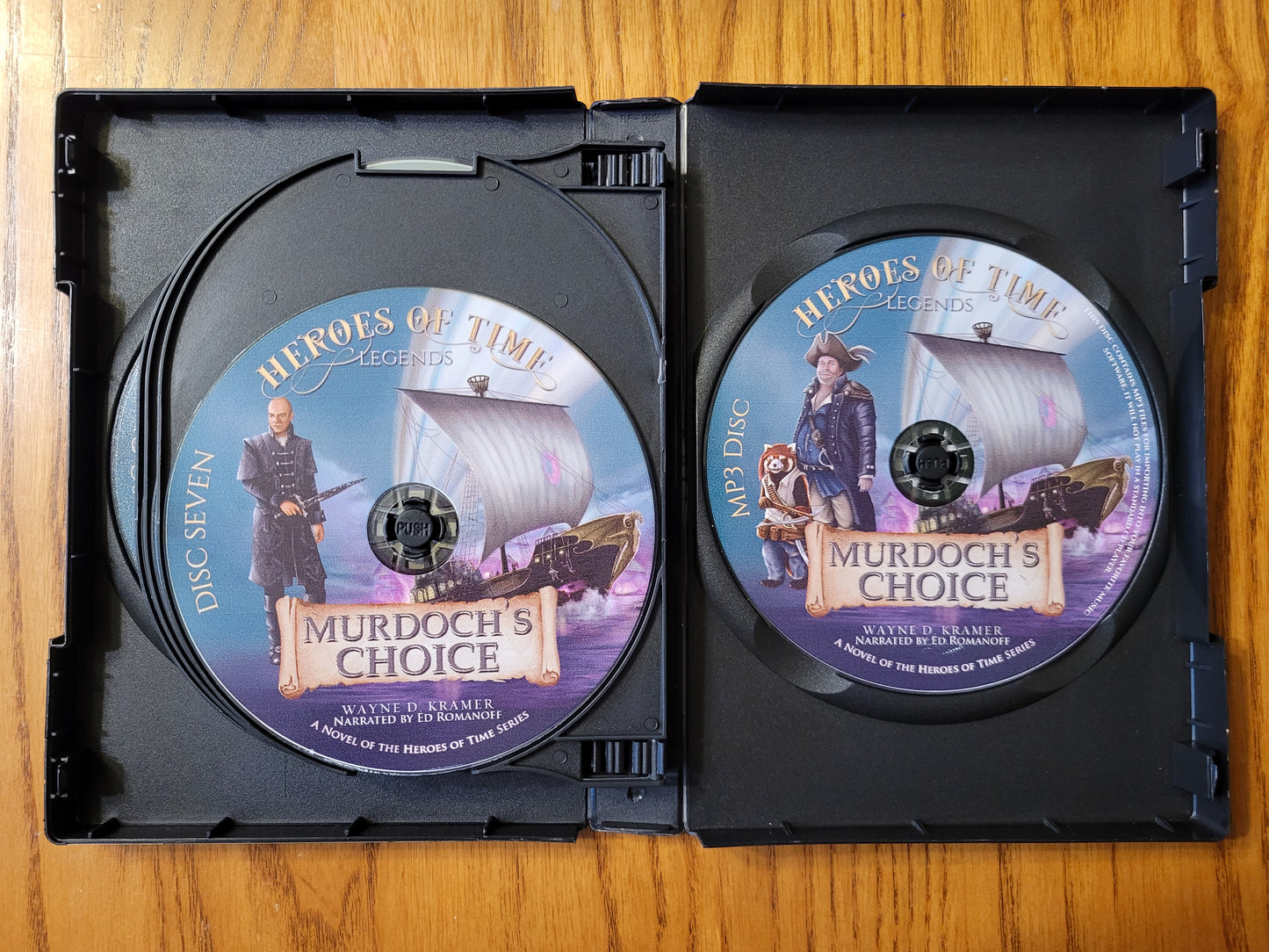 Murdoch's Choice Audiobook CD Discs 7 and MP3 Disc, featuring Fulgar, Zale, and Boomer art