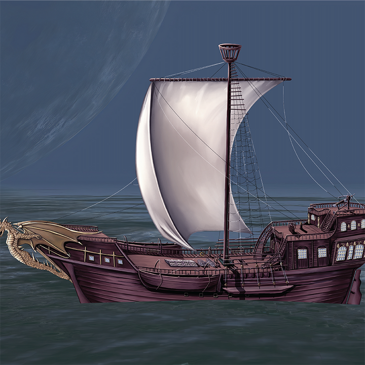 Queenie ship art from Murdoch's Choice by Wayne D. Kramer