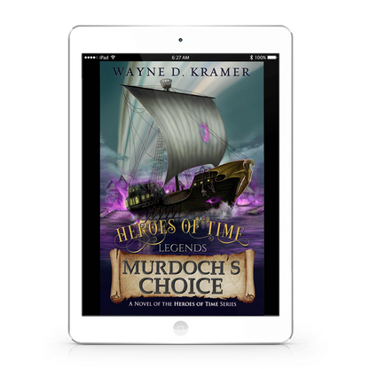 eReader displaying front cover of Murdoch's Choice by author Wayne D. Kramer